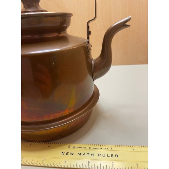 Vtg Copper Pot from Sweden with Classic Gooseneck. Excellent Condition - Picture 11 of 12